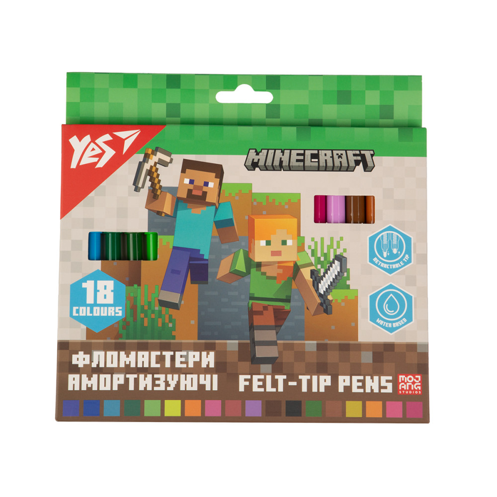 Фломастери Yes 18 кольорів 