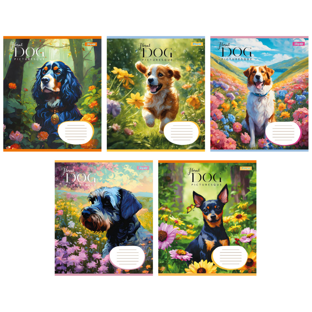 А5/12 лін. 1B Floral dog, зошит учнів.