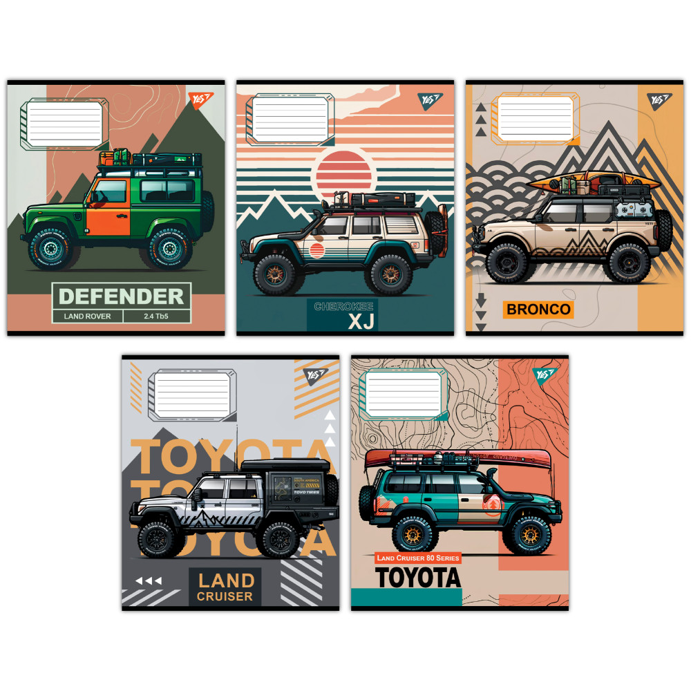 А5/48 лін. Yes Off road vehicle, зошит для записів