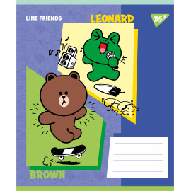 А5/18 лін. Yes Line Friends Funny, зошит учнівський шкільний