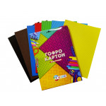 Набір кольорового картону А4 7 аркушів 7 кольорів "Гофрований", 1/10 Набір кольорового картону А4 7 аркушів 7 кольорів "Гофрований", 1/10