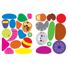 Наліпки-аплікації для малят: Паровозик