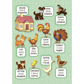 Книга Перші слова. Свійські тварини. Domestic Animals