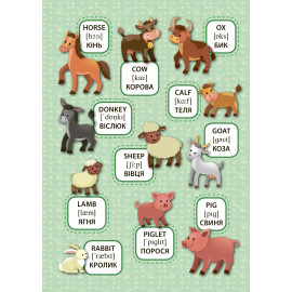 Книга Перші слова. Свійські тварини. Domestic Animals