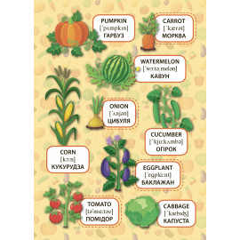 Книга Перші слова. Фрукти та овочі. Fruit and Vegetables