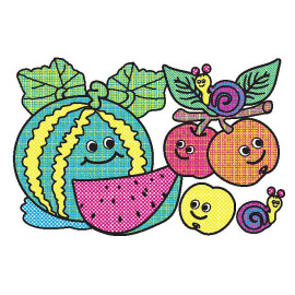 Водні розмальовки: Овочі та фрукти  (у)