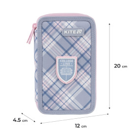 Пенал Kite 2 від., без наповнення 623 College Line Girl