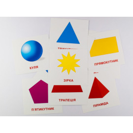 Картки міні Геометричні фігури (110х110 мм) (укр) Картки міні Геометричні фігури (110х110 мм) (укр)