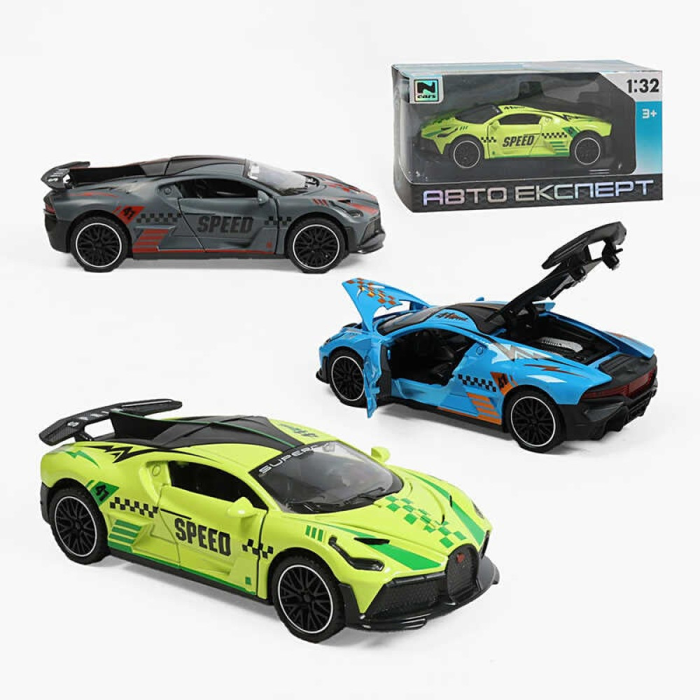 Машинка MG-93655 Авто Експерт, металопластик, 1:32, світло, звук, інерція, відчиняються двері, капот, багажник