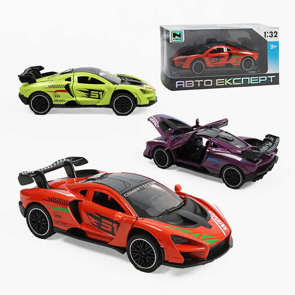 Машинка MG-39080, Авто Експерт, металопластик, 1:32, світло, звук, інерція, відчиняються двері, капот