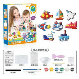 Набір для творчості 168-23 D гіпс, форми для створення фігурок, магнітна стрічка, фарби, інструменти, в коробці