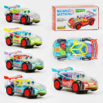 Машина на батарейках ОЗВУЧ. УКР. МОВ., світло, звук, рухомі елементи, прозорий корпус, шестерні