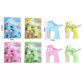 Пістолет з мильними бульбашками 568-1, підсвічування, музика, пляшечки з мильним розчином, в коробці