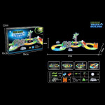 Трек 777-133 200 деталей, машинка на батарейках, підсвічування, неоновий трек