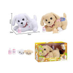 Інтерактивна тваринка 933-140 E, “Собачка”, запис та відтворення звуків, сенсорні та магнітні датчики, двоє цуценят, пляшечка, пісні англ. мовою, окастик