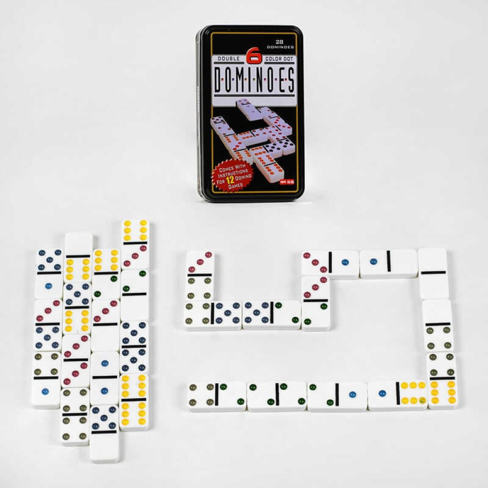 Доміно C 60297 28 штук, металева коробка, у коробці