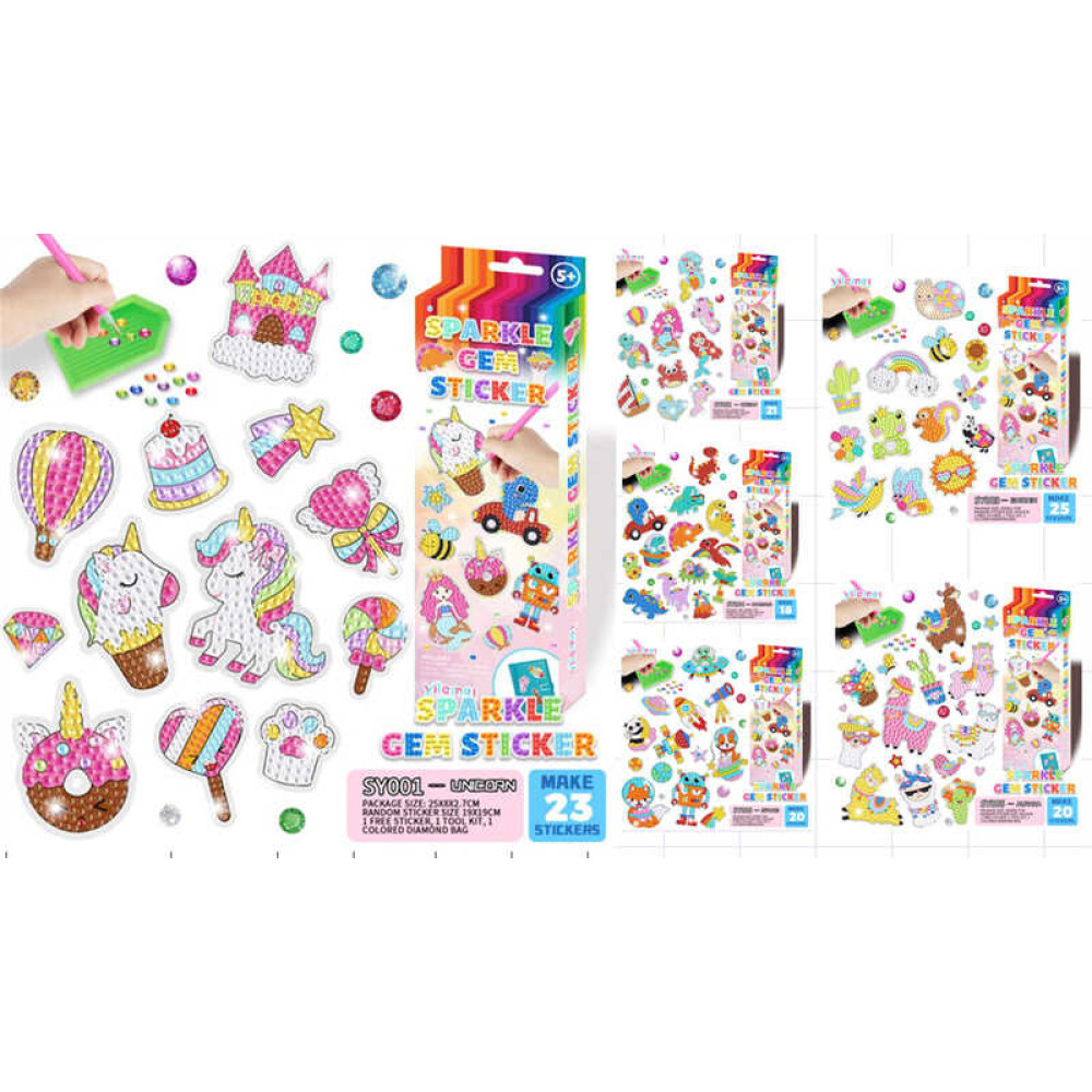 Алмазна мозаїка  23 наліпки, алмази, тарілочка, стилус, віск