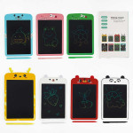 Планшет для малювання C 68203 “Тваринка”, LCD дисплей, стилус, кольоровий екран 12.5х17.5 см