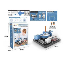 Конструктор електронний DL 0101 “Спірограф”, 37 елементів, 48 візерунків, QR-код з відео майстер-класом, на батарейках, інструкція, в коробці