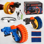 Пістолет, акумулятор 3.7V, 30 м'якиж патронів на присосці, знімний лазер, захисні окуляри