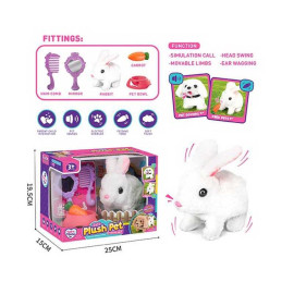 Улюбленець LK 003 A кролик стрибає, рухає вухами та носом, відтворює характерний звук, аксесуари