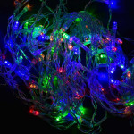 Гірлянда-штора світлодіодна 100 лампочок, 3 метри, гілки: 40, 50, 68 см, мультиколор