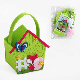 Аплікація з фетру С 22717 деталі для сумочки, в пакеті