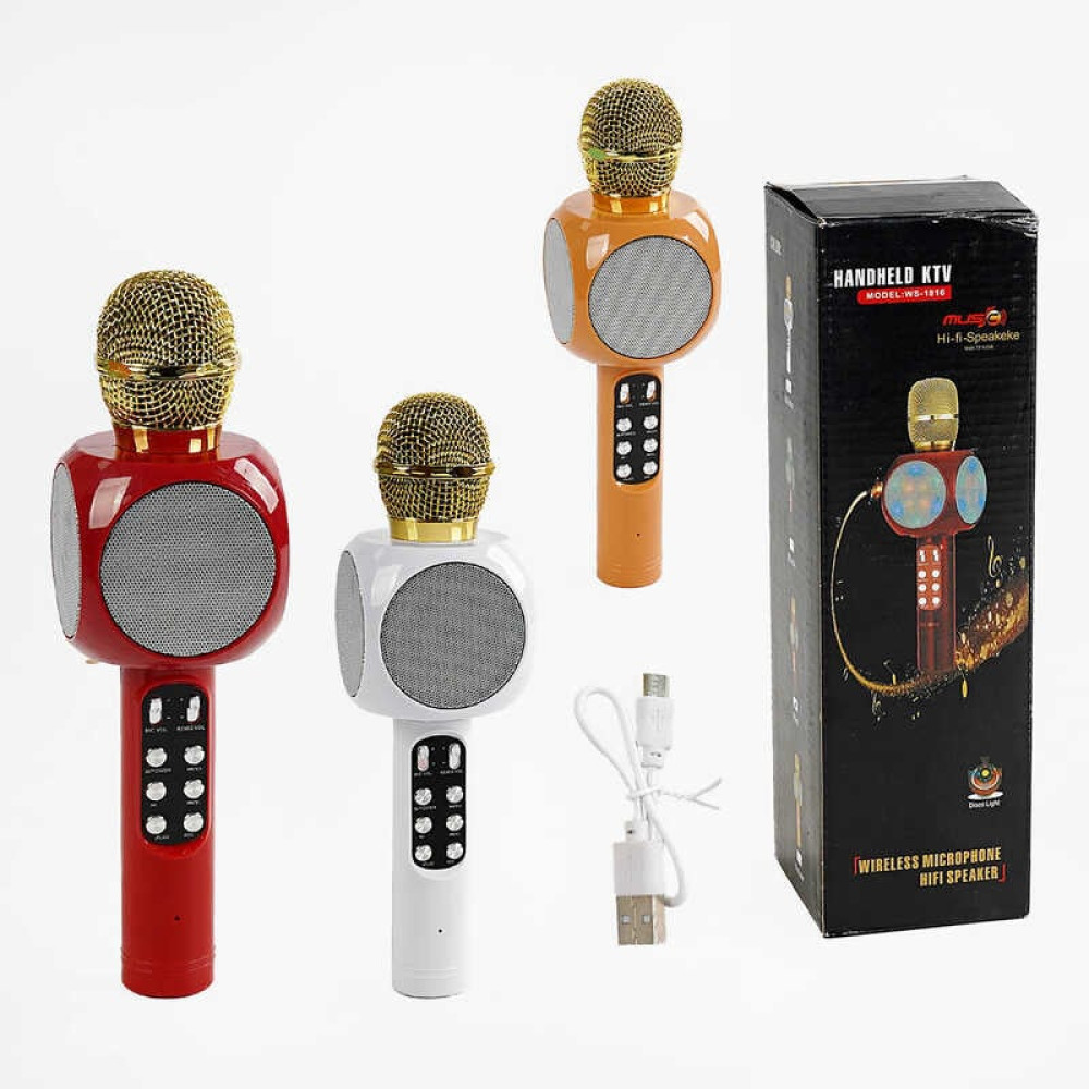 Бездротовий мікрофон С 48342, караоке, bluetooth, USB, колонка