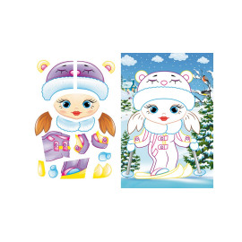 АП_укр Аплікації для малят. Євгенія (дівчинка з котиком)/50