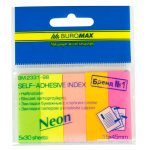 Закладки паперові 45x15мм, 5х30арк., асорті. неон