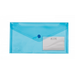 Папка-конверт на кнопці, DL (240x130мм) TRAVEL, синя