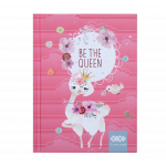 /Блокнот BE THE QUEEN, А-6, 64л., кл., тв. обкл., мат. лам.+лак, гліт, кораловий
