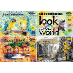 Скетчбук А4, 24 аркушів, клеєний, білий блок 100 г/м2, ART Line