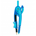 Циркуль пластиковий зі шкалою в блістері, фіолетово-голубий