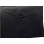 Папка-конверт А5 на кнопці, прозора, чорний