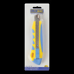 Ніж універсальний 18мм, мет. вставки, пласт. корпус із гум. вставками