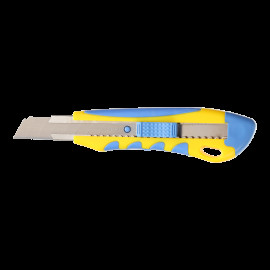 Ніж універсальний 18мм, мет. вставки, пласт. корпус із гум. вставками