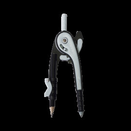 Циркуль пластиковий зі шкалою в блістері, червоно-помаранчевий