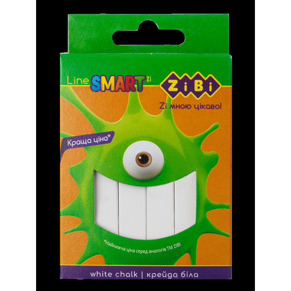 Крейда біла квадратна 12 шт., картонна коробка, SMART Line