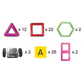 Магнітний конструктор МАГНІКОН, 66 деталей (MK-66)