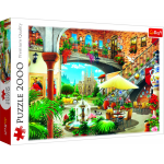 Пазли - (2000 елм.) - "Вид на Барселону" / Trefl