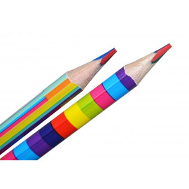 Олівець YES "Rainbow" з чотирибарвним грифелем, трикутний, заточен. Олівець YES "Rainbow" з чотирибарвним грифелем, трикутний, заточен.