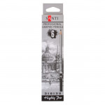 Набір чорнографітних олівців "Santi Highly Pro", 6 шт.