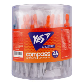 Циркуль YES у прозорому чохлі із запасними грифелями