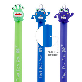 Ручка масляна YES «Funny monsters» автоматична, 0,7 мм, синя Ручка масляна YES «Funny monsters» автоматична, 0,7 мм, синя