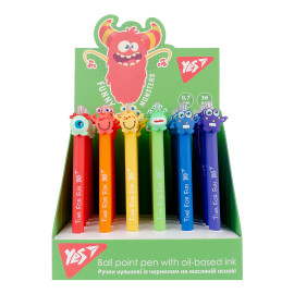 Ручка масляна YES «Funny monsters» автоматична, 0,7 мм, синя Ручка масляна YES «Funny monsters» автоматична, 0,7 мм, синя