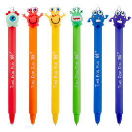 Ручка масляна YES «Funny monsters» автоматична, 0,7 мм, синя Ручка масляна YES «Funny monsters» автоматична, 0,7 мм, синя