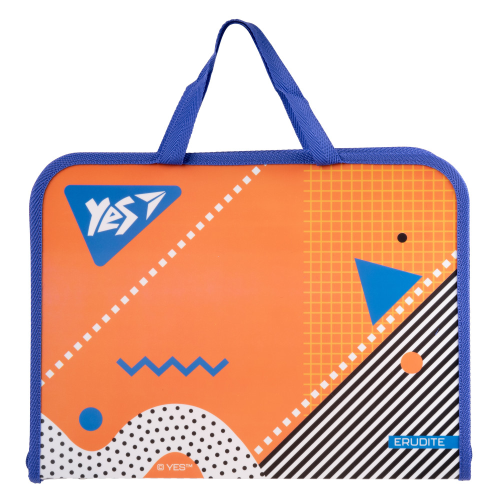 Папка-портфель YES FC на блискавці з тканинними ручками 