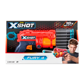 X-Shot Red Швидкострільний бластер EXCEL FURY 4 (16 патронів), 36377R