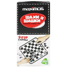 Набір 5476 Шашки Шахи 9 ігор в коробці ТМ Максимус